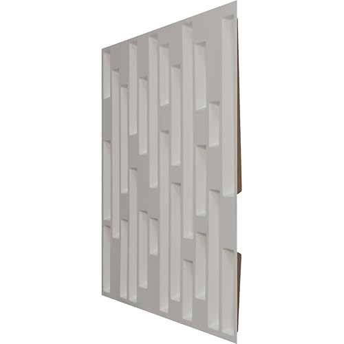 Miniatura 4 de Ekena Millwork 19 58 pulgadas de ancho x 19 58 pulgadas de alto, ladrillo escalonado EnduraWall decorativo 3D, óxido metálico envejecido (cubre 2.67