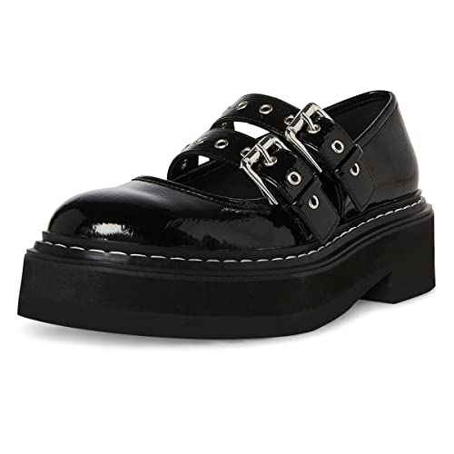 YDN Women Platform Round Toe Mary Janes Double Strap Chunky Low Heel Pumps Non Slip Cute Dressy Casual Shoes Size 4-15 US