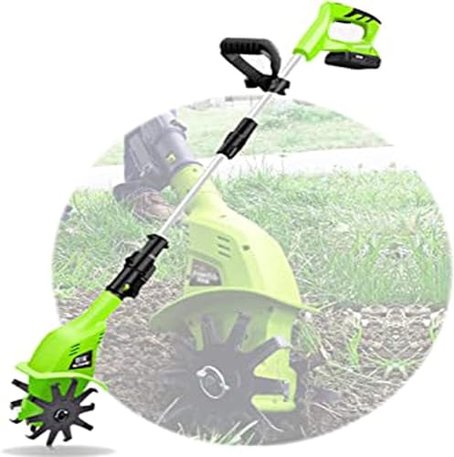 ELzEy Motoazada eléctrica Azada eléctrica de Litio portátil de Mano, Rototiller, microcultor de Estilo casero pequeño, aflojador, cultivador agrícola reexcavación de Hierba o Mezcla de Suelo