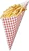 AhGuwa – Sacchetti di Carta per Patatine Fritte, Carta Fritto per Finger Food, Impermeabili al Grasso, Porta Patatine Fritte, 14x14x20 cm (100 unità)