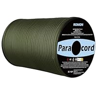 Romon Paracord 4mm, 100M Paracord Schnüre Seil 9 Kern-Strängen Paracord Bänder, Schnur Reissfest Seil Sonnensegel, Nylon Paracord Survival Paracord Reepschnur für Outdoor Survival Camping, Armeegrün