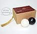 Taiji Yin Yang Hand Massage Balls, 2.96oz Each, 4cm/1.57'' Natural Marble Tai Chi Feng Shui Stress Relief Baoding Roller Ball, Hand Exercise Physical Therapy for Adults, 2 Balls (White and Black)