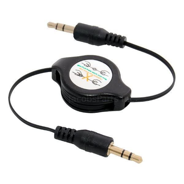 Protronix 3.5mm Auxiliary AUX Retractable Gold Plated Audio Cable
