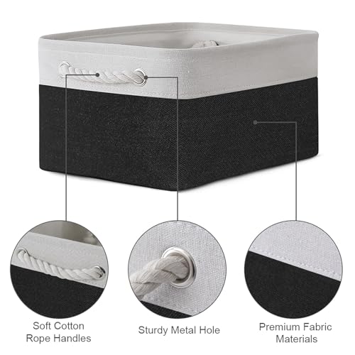image for TheWarmHome Storage Bins for Shelves - 1 Pack 13.8x9.7x6.7 inch Storag