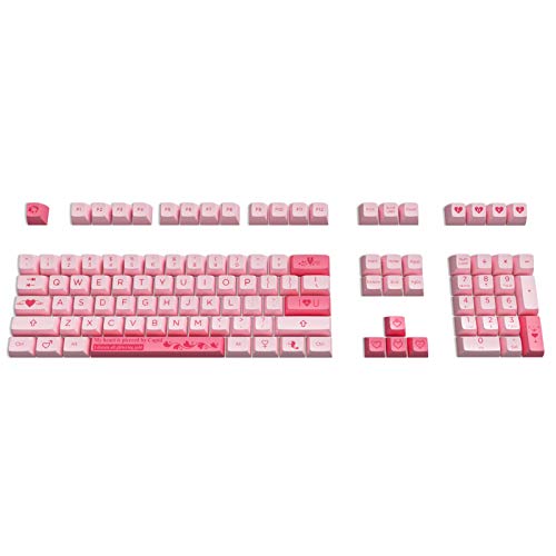 Akko Cupid Valentine's Theme SA Profile Dye-Sub PBT Keycap Set for Mechanical Keyboard, Pink (117-Key)