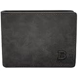 EJRUP 1PCS Carteras para Hombre con Tarjetero, Uso Diario o Viajes(Negro)