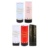 Happyyami 5Pcs De Poche Confetti Canons Explosion Tubes De Confettis Confettis Film Flutter Bâtons pour Le Mariage de Fête De Noël Halloween Fournitures Faveurs Cadeau Rouge Ciel- Bleu Blanc