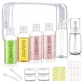 Wowang Travel Bottles for Toiletries 6 Pack 3.4oz TSA Approved Travel Size Containers Leak Proof Shampoo Bottles Squeezable Empty Plastic Toiletry Bottle Small Traveling Essentials(Clear)