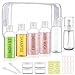 Wowang Travel Bottles for Toiletries 6 Pack 3.4oz TSA Approved Travel Size Containers Leak Proof Shampoo Bottles Squeezable Empty Plastic Toiletry Bottle Small Traveling Essentials(Clear)