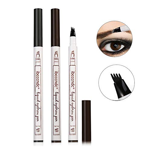 RAPIDBROW Tattoo Eyebrow Pen with Four Tips Long-lasting Waterproof Brow Gel for Eyes Makeup (A Chestnut))