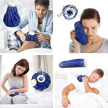 Madison Ice Bag for Cold Hot Water Bag Pain Relief Ice Pack Gel Bag for First Aid Injury for Neck Knee Cold Therapy Back Shoulder,Waist Pain Relief- 1 Pcs - Multi Color 4