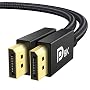 iVANKY DPケーブル8K Displayport ケーブル 1.4【VESA認証】ディスプレイポート ケーブル ゲーミング モニターケ ーブル 8K@60Hz/4K@240Hz 32.4Gbps HDR HDCP2.2対応 ナイロン編み 耐久性UP PC PS4 PS5 テレビ マルチデバイス互換 2M