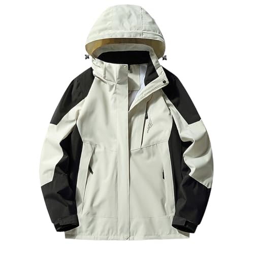 Cortavientos impermeable de mujer con capucha y cremallera para lluvia 4