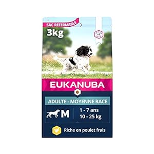 Eukanuba Chien Adulte Nourriture sèche Pour Moyenne Race Poulet 3kg