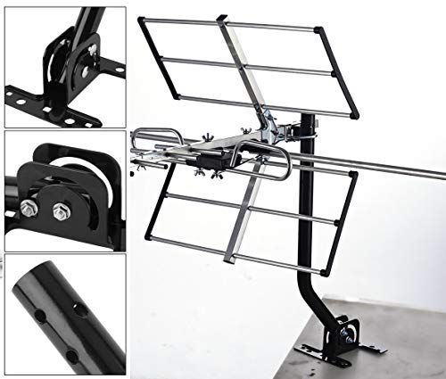 CeKay Adjustable Attic / Outdoor TV Antenna Mounting Pole Universal Mount Brackets Weather Station Mounting Pole - Easy Installation, Solid Structure, Weather Proof (1" Diameter,16.5" Arm Length)