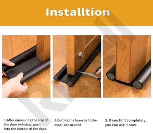 Image of (39 Inches, Pack of 5) PVC Door Guard Gap Filler for Door Bottom Seal Strip - Sound-Proof, Reduce Noise, Energy Saving Door Stopper for Reduce Door Dust, Door Guard for Home