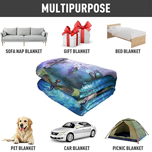 Hommomh 50" X 80" Blanket Comfort Warmth Soft Cozy Air Conditioning Easy Care Machine Wash Dream Catcher Spirit Of The Dragonfly #TOP4