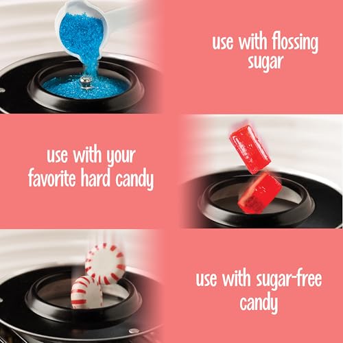 Nostalgia Cotton Candy Machine - Retro Cotton Candy Machine for Kids with 2 Reusable Cones, 1 Sugar Scoop, and 1 Extractor Head – Red by Nostalgia - Image 5