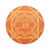 SLOWPLAY Nash Ceramic Poker Chips in Bulk, Casino Grade Ceramic 10-Gram Poker Chip for Texas Hold'em, 39mm Professional Chips Pack of 50 with Denomination of 50