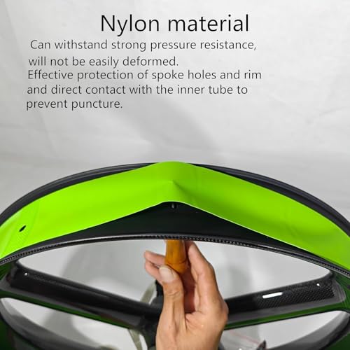 VIBELOOM 2Pcs - 26" Inch - Rim Strip - 80mm Width - Rim Tape - 0.6mm Thickness - Fat Tire Liner - Nylon Inner - Tube Cushion Protector - Anti Puncture for Bikes - Green