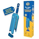 Fur Magic Pet Hair Remover Brush, Updated Design with Easy Open Self-Cleaning Base, Reusable Lint and Fur Remover for Clothes, Carpets, Stairs, Dogs, Cats and Rabbits, Blue