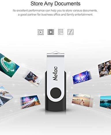 Netac 64GB USB 2.0 Flash Drive, Swivel Design Memory Sticks, Pen Drive, Usb Sticks for Data Storage, Zip Drive and jump Drive with LED Light - View 7