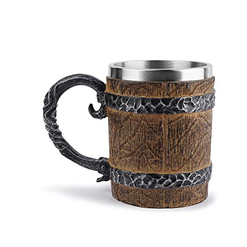 Party Whiskey Beer Mug, Retro Resin Viking Beer Mug, 450ml Wine Coffee Cup Medieval Drinking Cup for Bar Restaurant Home Decor - Image 3