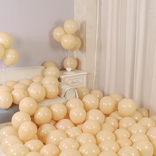 Image of Retro Cream Beige Balloon Kit 50 pcs for Birthday,Anniversary, Welcome Baby, Baby Shower, Aesthetic Boho Theme Party Decoration