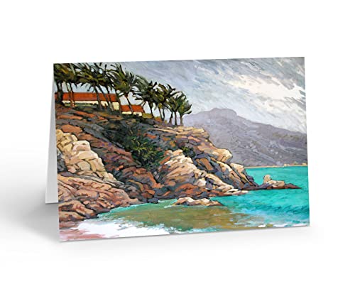 Image of Stonehouse Collection | Set of 10 Mexico Note Cards | Mexico | USA Made | Blank Note Card (Rocky Shoreline)