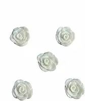 Kit 50 Sabonetes Decorativos Rosa em Glicerina Perfumados Essência Mamãe Bebê Lembrancinhas para Aniversário, Batizado, Chá de Bebê e Eventos - Branco