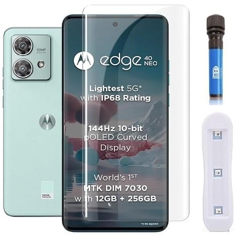 MOBIKTC Motorola Moto Edge 40 Neo 5G UV MATTE Tempered Glass | Screen Protector Full HD Quality Edge to Edge Screen Coverage With Installation Kit for Motorola Moto Edge 40 Neo 5G (Transparent) (B0CM6ZF6HN) Amazon Price History, Amazon Price Tracker