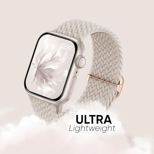 Image of 6 Pack Braided Stretchy Bands Compatible with Apple Watch Band 38mm 40mm 41mm 42mm 44mm 45mm 46mm 49mm Women Men, Adjustable Nylon Solo Loop Elastic Straps for iWatch Series 11 10 9 8 7 6 5 4 SE Ultra