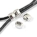 Silver Rhodium Hammered Barrel Beads, TierraCast Leather Crimp ID 4X2mm (4 Pcs)