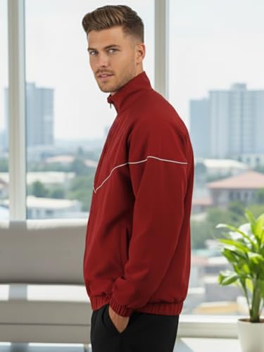 Image of CHKOKKO Sunscreen Jacket for Men Hooded Zipper Sports Jacket | UV Protection UPF 50+ | Sun Protective | Lightweight Breathable | Riding Biker | Outdoor Travel Gym Running