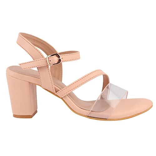 Image of Respiro womens Pink Women's Block Heels Sandal Heeled Sandal