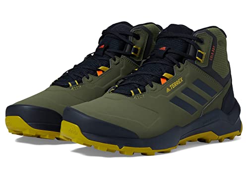 adidas Mens Terrex Ax4 Mid Beta C.Ready Round Toe Hiking Casual Boots Ankle - Green