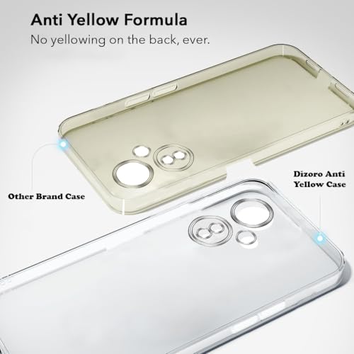 Image of DIZORO Compatible with Oneplus nord Ce3 Lite 5G Back Cover Case Clear,[ Anti Yellow ][Military Grade Protection] Hard PC Back Cover Transparent