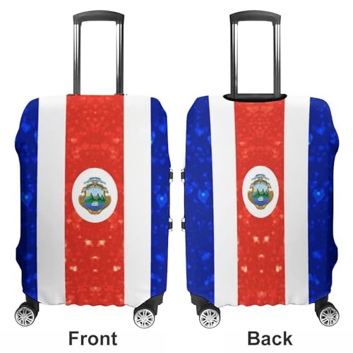 Glittering Heart Costa Rica Travel Suitcase Protector Luggage Cover Protective Washable Anti-scratch Baggage Cover3
