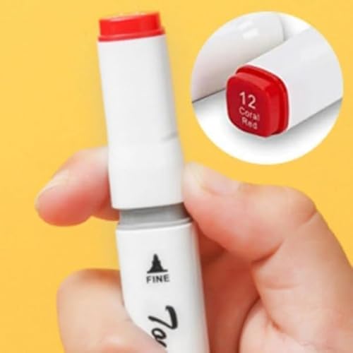 Estojo 80 Canetas Marcador para Colorir - Kit Conjunto Canetinha Profissional Tiktok Marcadora Perma