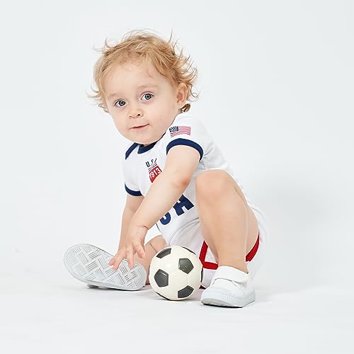 Bdondon Unique Soccer Uniforms For Newborn Babies Usa Football Jersey Onesie For Toddler Infant Boys Girls (Usa-B, 3-6 Months) #TOP4