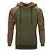 Muscularfit Work Shirts for Men 2023 Fashion Casual Drawstring Hoodies Color Block Patchwork Blend Fleece Pullover Sweatshirt Slim Fit Polo t Shirts for Men Green M