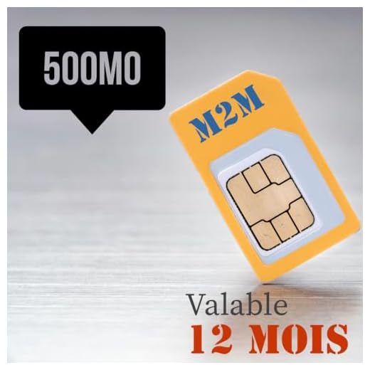 Carte SIM M2M Prépayée Multi-Opérateurs - 500Mo Valable 12 Mois pour systèmes Iot