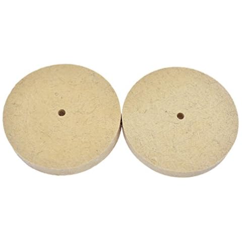 Hongma 2pcs 6 Inch Wool Polishing Wheel Wool Buffing Angle Grinder Wheel Felt Polishing Disc Pad Cover