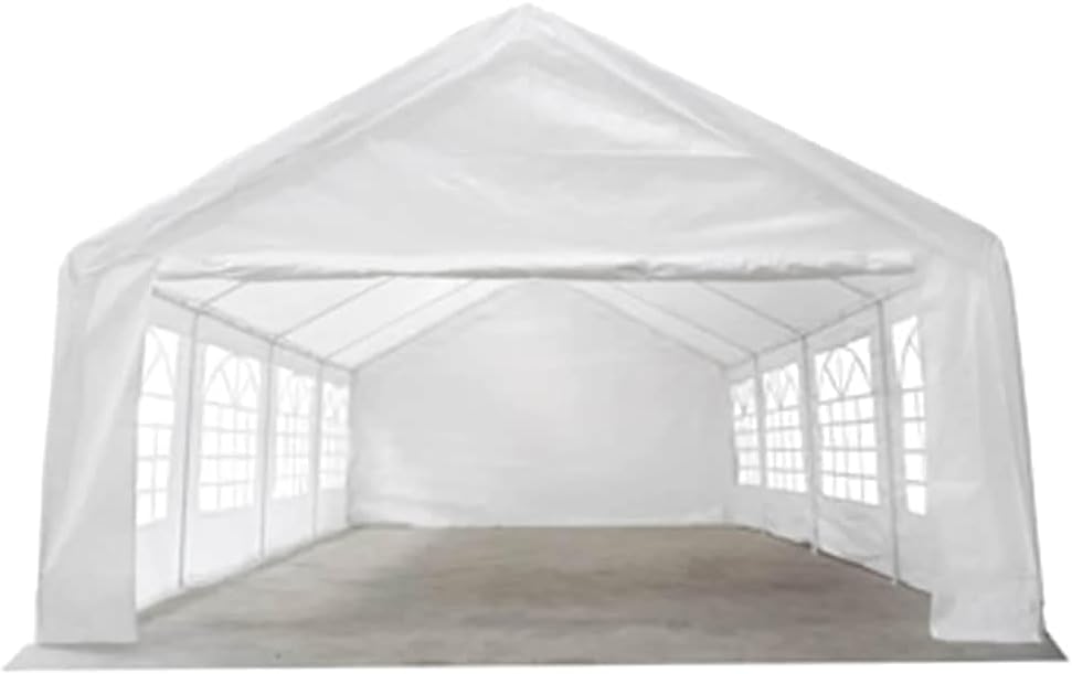 vidaXL vidaXL Gazebo, Canopy Tent with Wall Panels, Patio Pavilion with Steel Frame, Wedding Party Tent Sun Shelter for Garden Backyard Beach, White