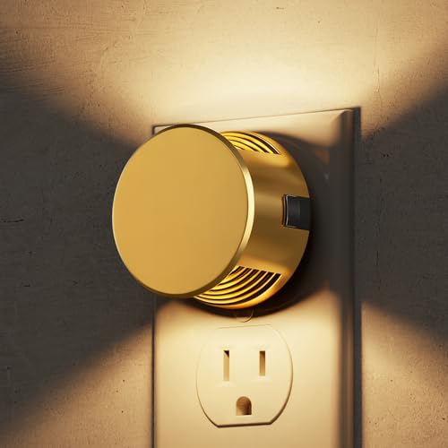 Image of L LOHAS LED Night Lights Plug into Wall, Plug in Night Light | Dusk to Dawn Sensor,Brightness Adjustable,3000K Warm White,Dimmable Gold Nightlight for Adults Hallway Bathroom