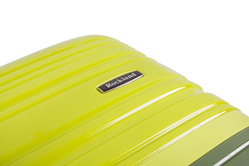 Image of Rockland Melbourne Hardside Expandable Spinner Wheel Luggage, 2TONEBLUE, 2 Piece (20 inch /28 inch), Two Tone Green, 2 Piece (20 inch /28 inch), Melbourne Hardside Expandable Spinner Wheel Luggage