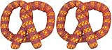 Catstages Plaque Away Pretzel Cat Toy – Interactive Catnip Dental Chew Toy to Help Clean Teeth, Fun for Play and Chewing, Orange (Pack of 2)