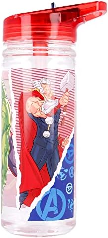 Stor Avengers 580ml Water Bottle for Kids, School Drinks Bottle Made of Durable Tritan BPA Free