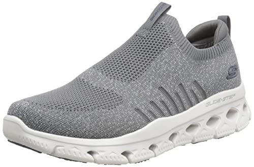 Preisvergleich Produktbild Skechers Herren Glide-Step Flex Sneaker, Charcoal Knit / Trim, 45 EU