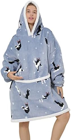Ruiuzioong Oversized Hoodie Sweatshirt Blanket,Super Soft Warm Comfortable Blanket Hoodie, For adults, woman and girls